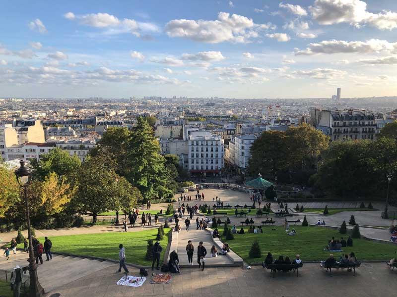 Uitzicht bij de Sacré-Coeur in Parijs