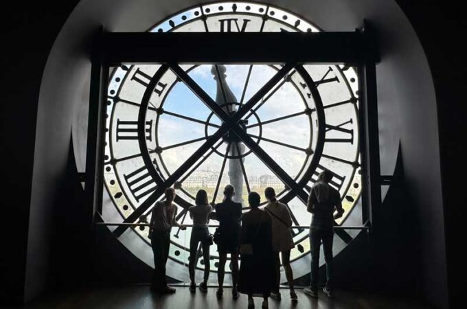 Museum d'Orsay in Parijs, foto's met de grote klok.