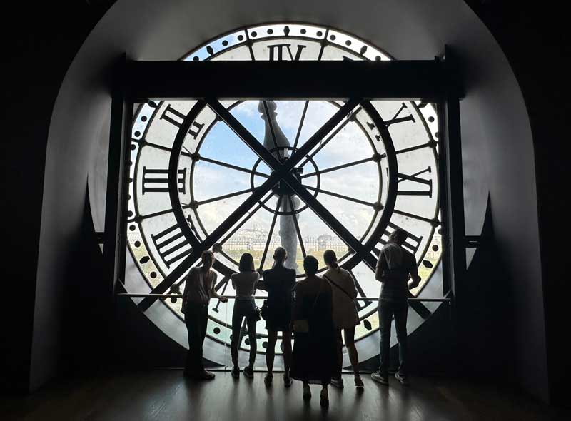 Museum d'Orsay in Parijs, foto's met de grote klok.