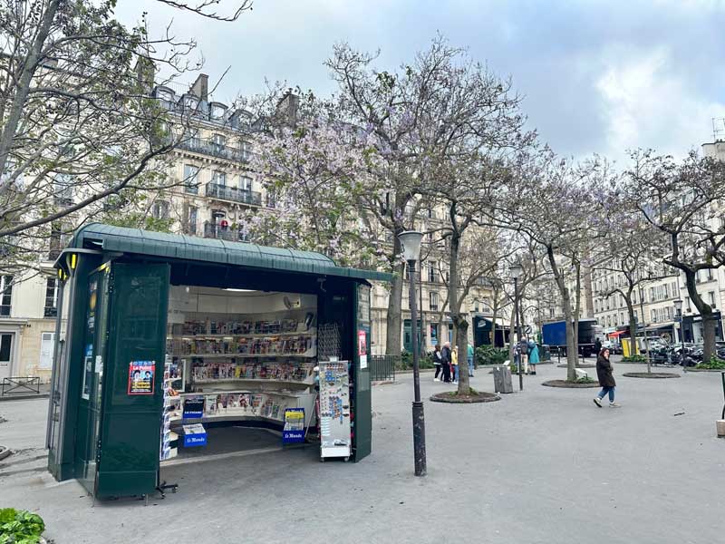 Place Jussieu in Parijs, hier vind je ook het metrostation.