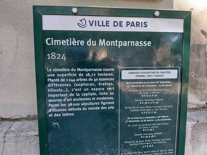 Kerkhof Montparnasse Parijs