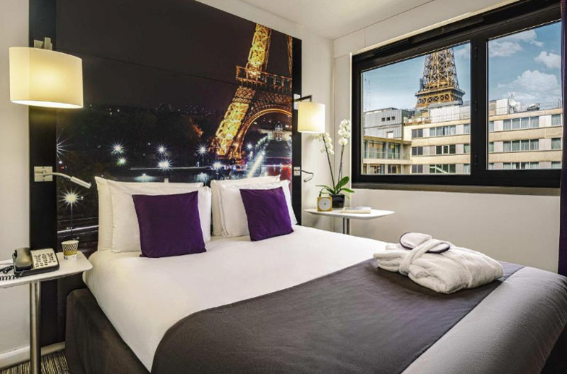 privilege kamer in Mercure Paris Centre Tour Eiffel met uitzicht op de Eiffeltoren
