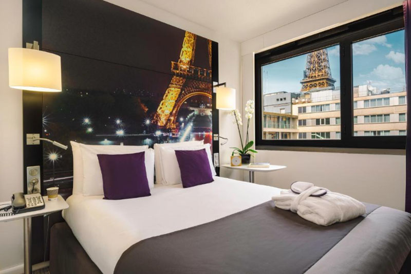 kamer in Mercure Paris Centre Tour Eiffel op loopafstand van de Eiffeltoren