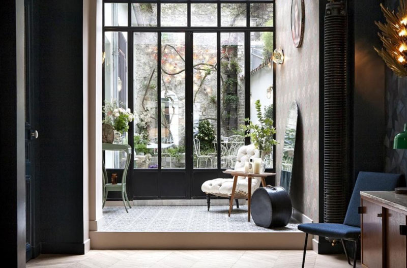 romantische vintage kamer in Hôtel Henriette Parijs