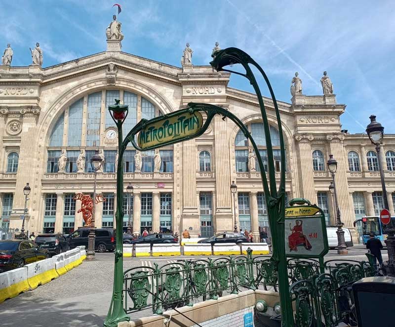 Gare du Nord, het station waar je aankomt met de Eurostar