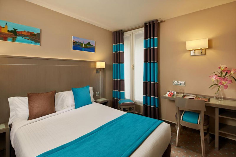 Hotel in een levendige buurt met goede verbinding naar Roland Garros