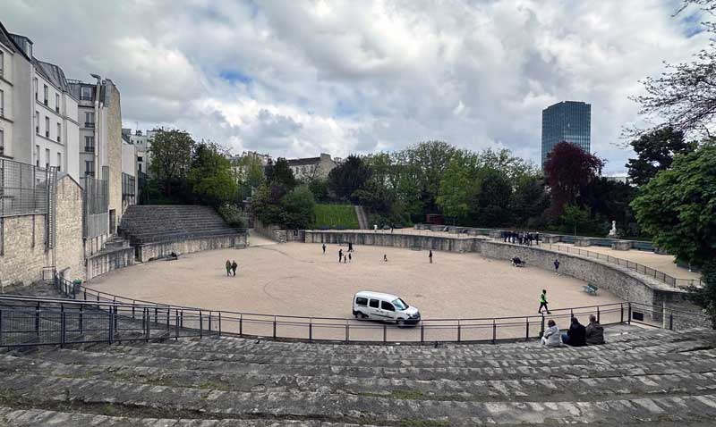Arena de Lutece in Parijs, een oud-romeins amfitheater