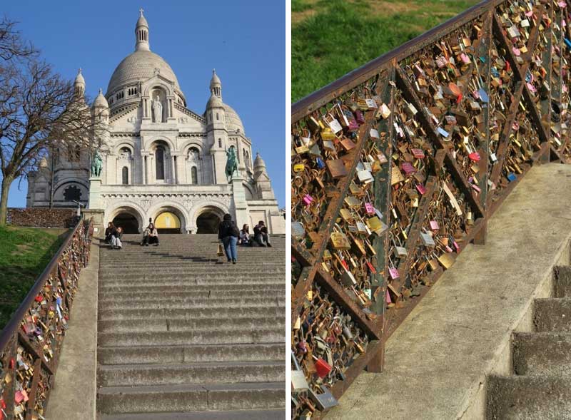 Hangslotjes bij de Sacré-Coeur