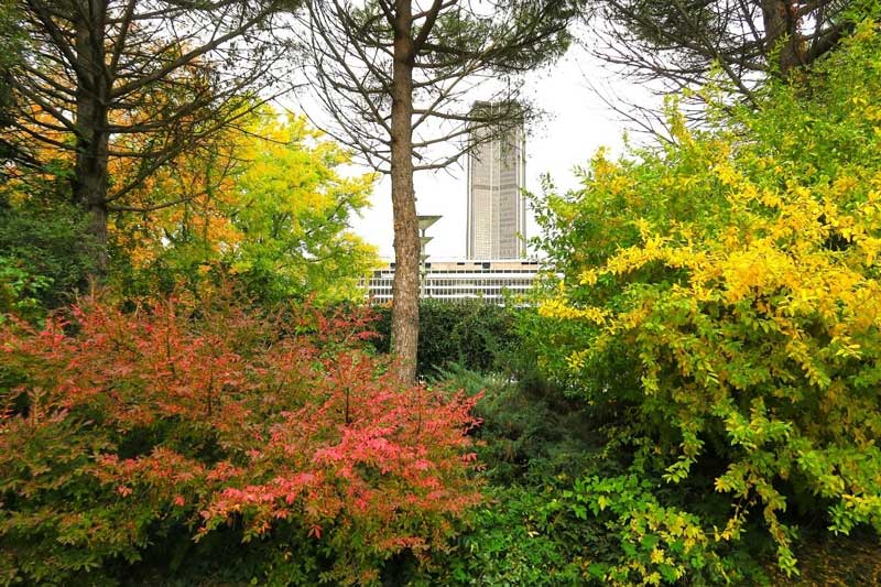 Park (beroemde tuin) boven Gare Montparnasse in Parijs